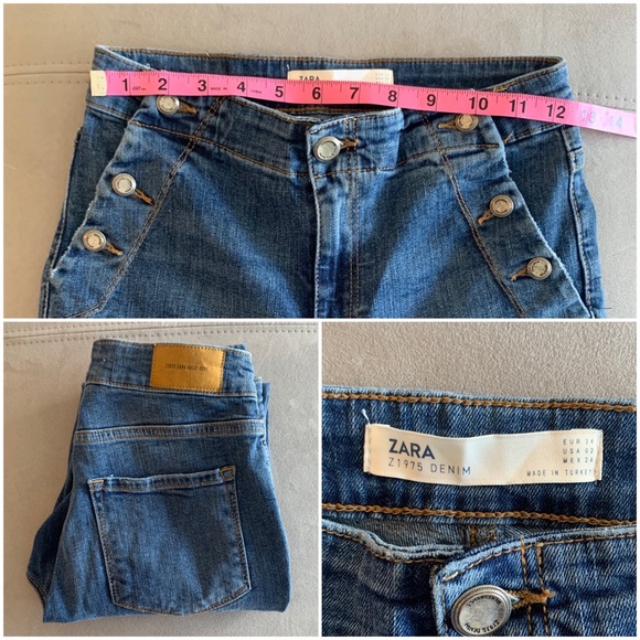 Zara Z1975 High Rise Skinny Jeans - size 2 - NWOT - Picture 4 of 4